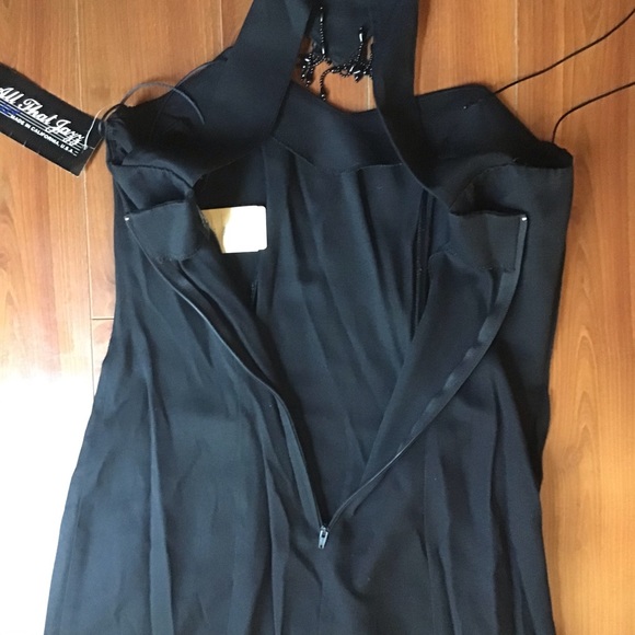 Vintage new old stock All That Jazz choker mini dress beaded detail size 13/14 - Picture 8 of 11
